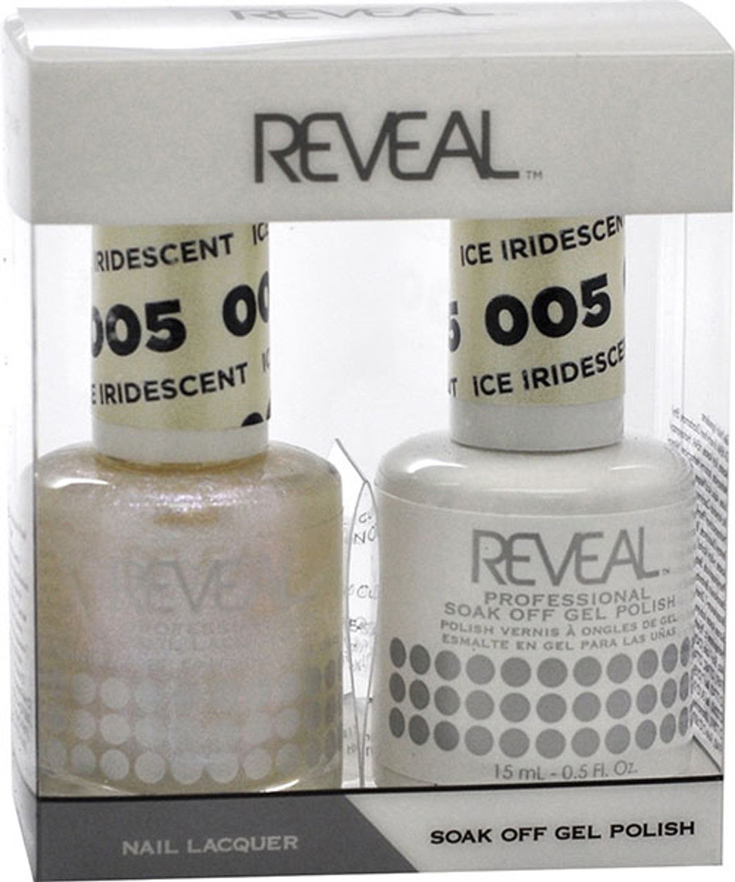 Reveal Gel Polish & Nail Lacquer Matching Duo - IRIDESCENT ICE - .5 oz