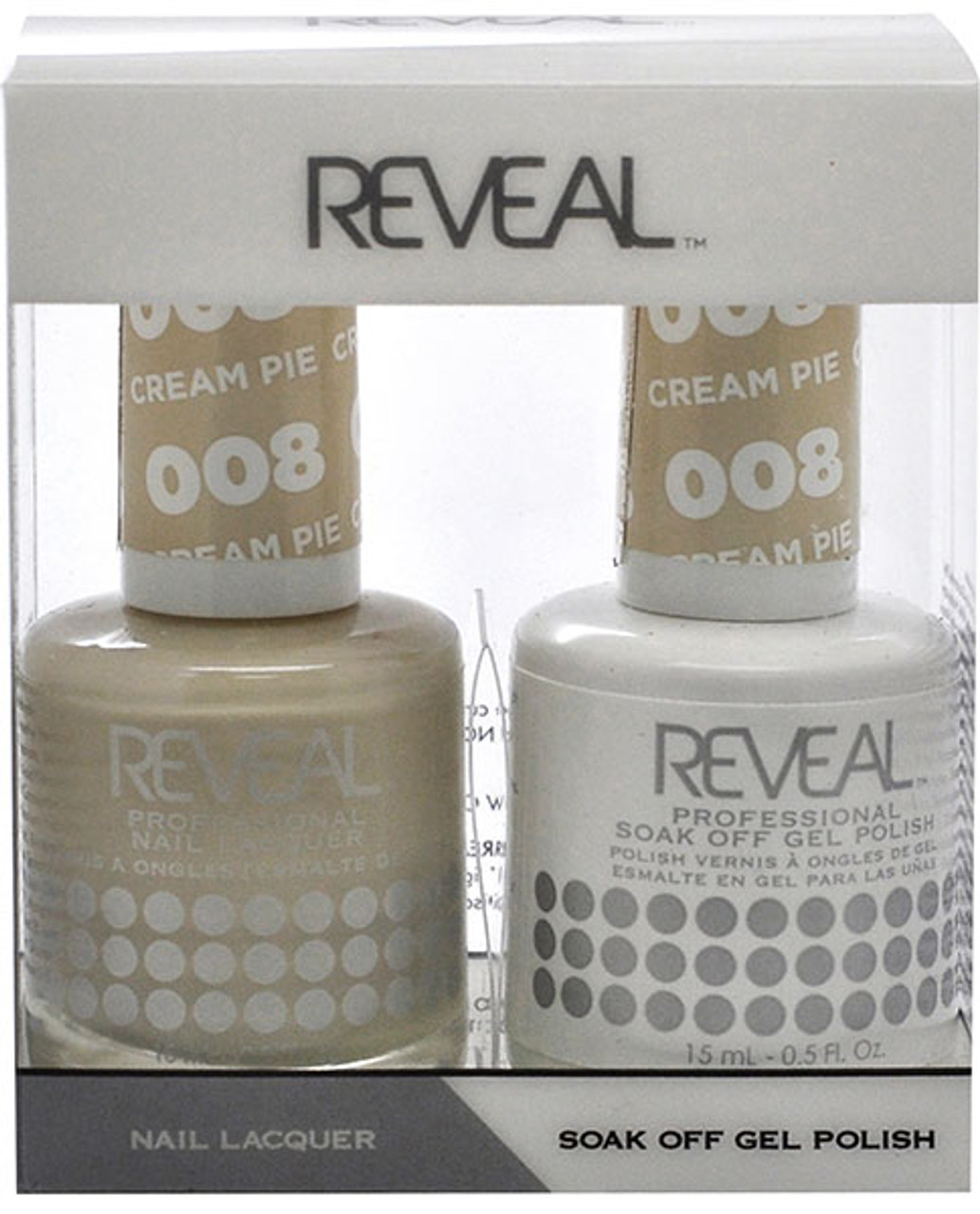 Reveal Gel Polish & Nail Lacquer Matching Duo - CREAM PIE - .5 oz