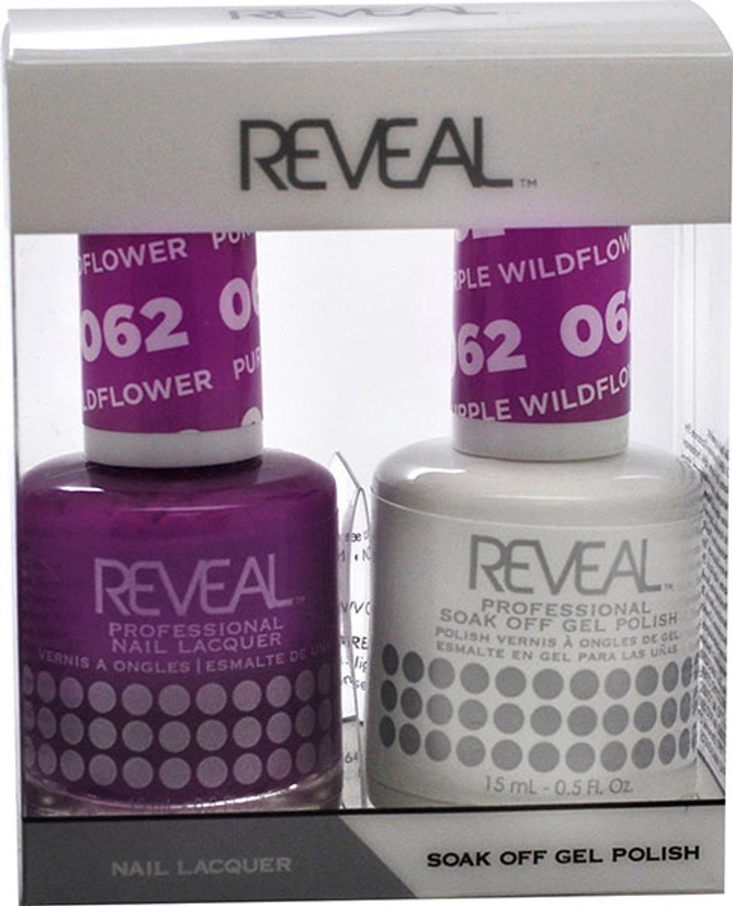 Reveal Gel Polish & Nail Lacquer Matching Duo - PURPLE WILDFLOWER - .5 oz