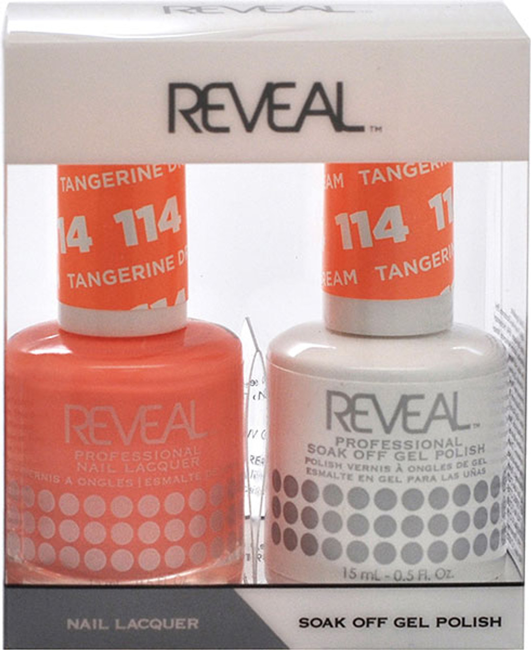 Reveal Gel Polish & Nail Lacquer Matching Duo - TANGERINE DREAM - .5 oz
