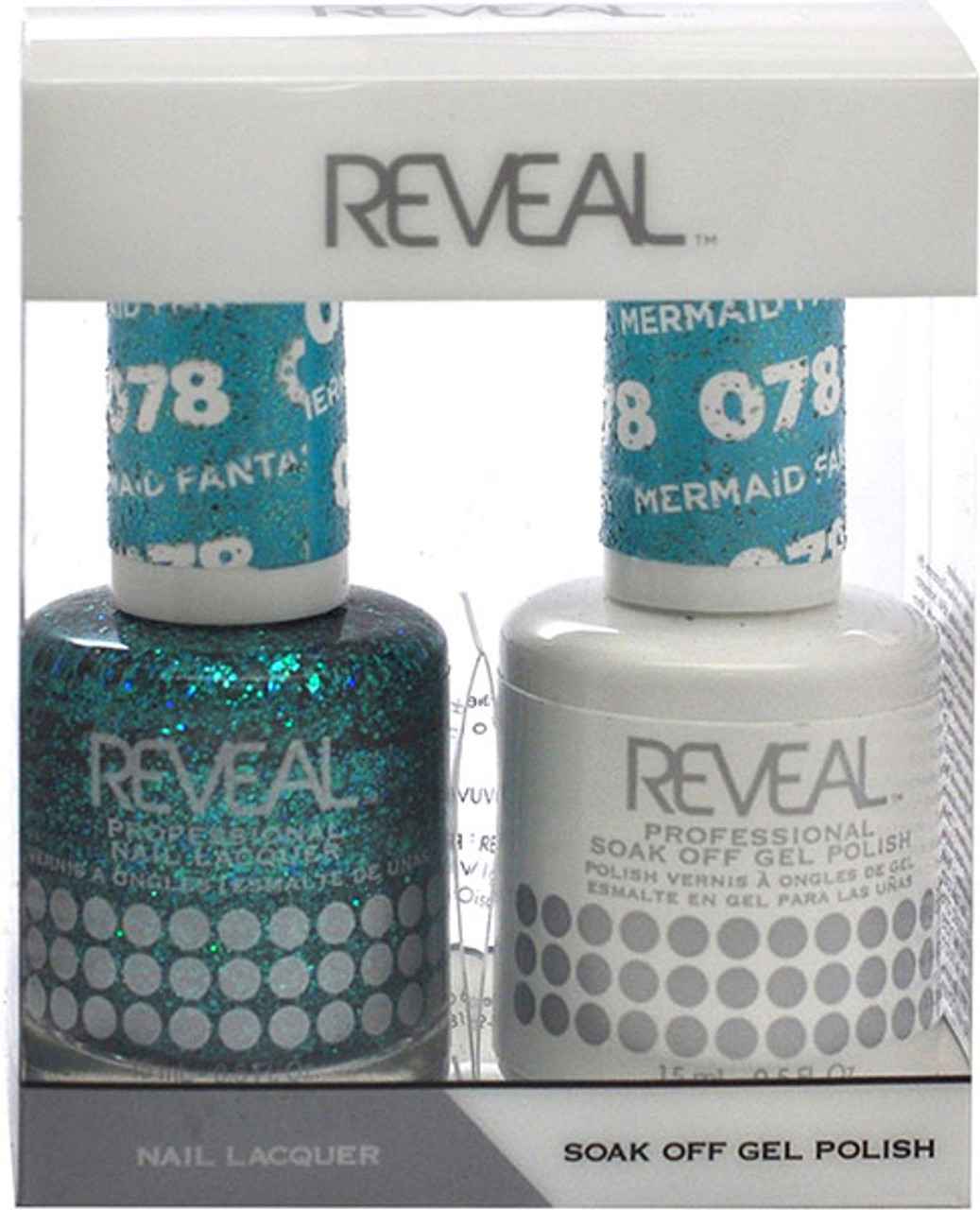 Reveal Gel Polish & Nail Lacquer Matching Duo - MERMAID FANTASY - .5 oz