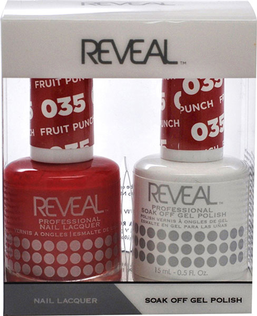 Reveal Gel Polish & Nail Lacquer Matching Duo - FRUIT PUNCH - .5 oz