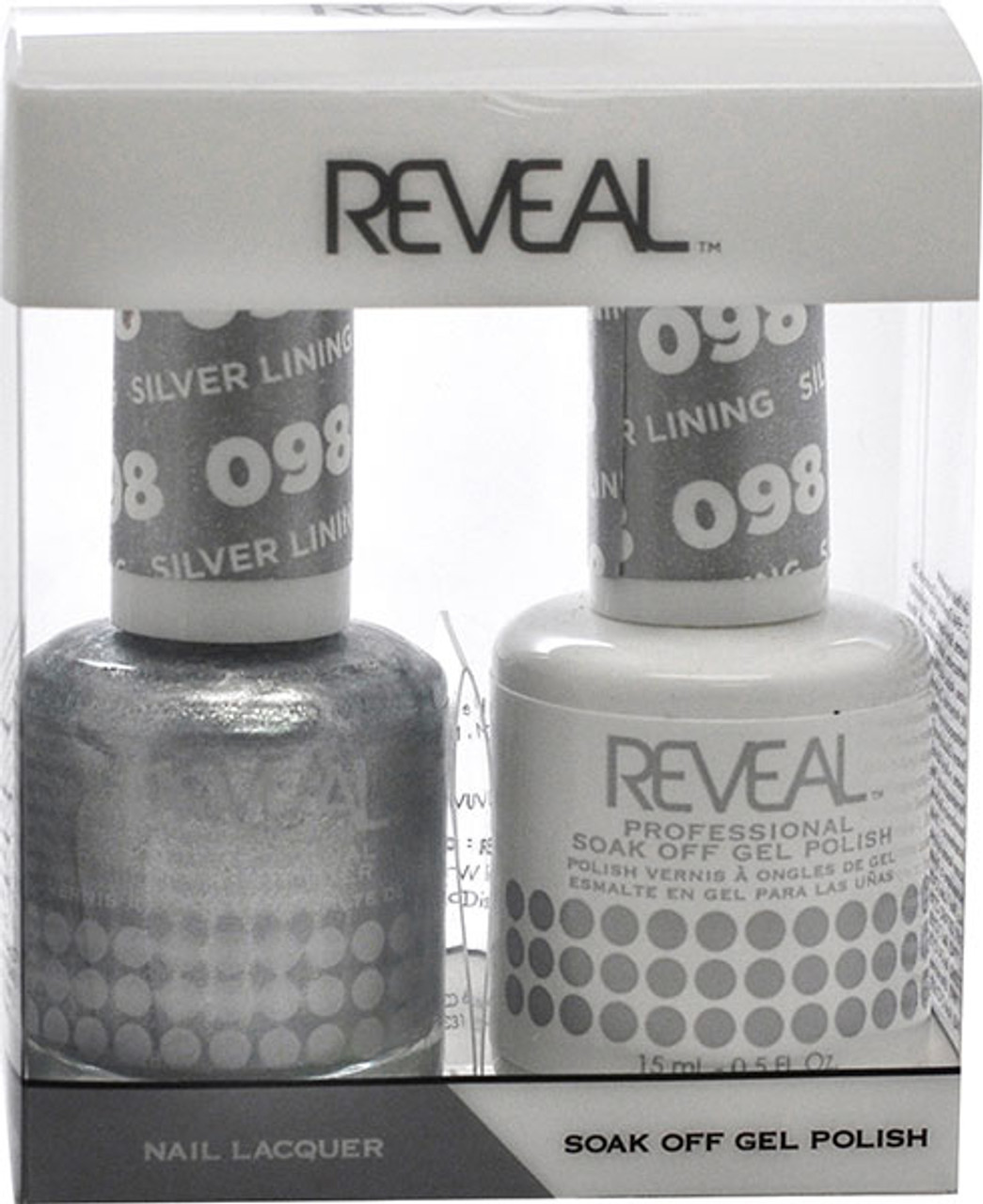 Reveal Gel Polish & Nail Lacquer Matching Duo - SILVER LINING - .5 oz