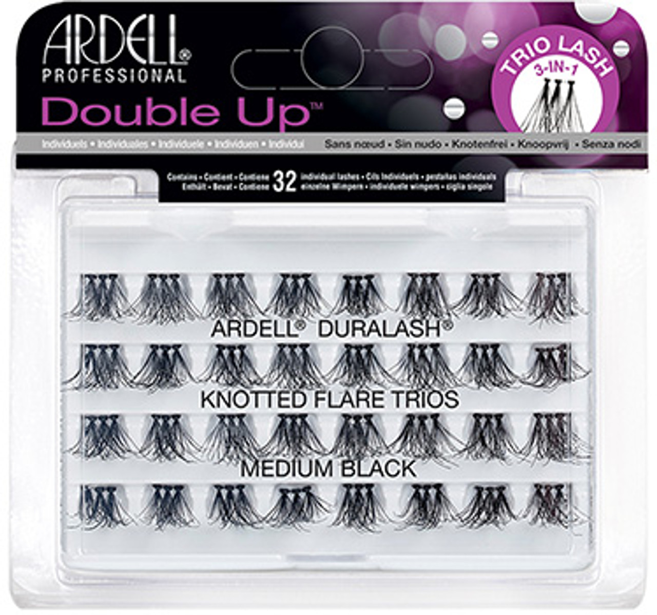 Ardell Duralash Double Up - Knotted Flare Trios Medium Black