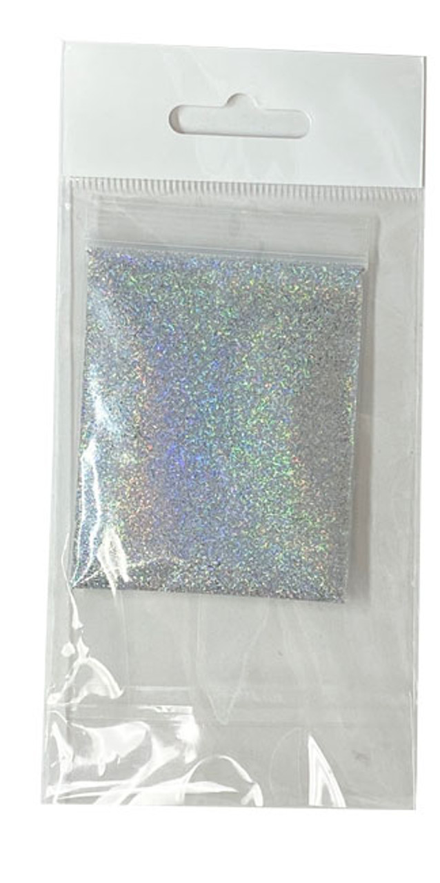 Nail Art Holographic Glitter Laser Shining Fine Powder - Silver 10 gram Nail Art Holographic Glitter Laser Shining Fine Powder - Silver 10 gram
