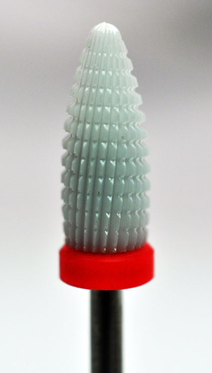 Pyramid Zirconia Ceramic Football Shaped Carbide Bit - Fine - 3/32"