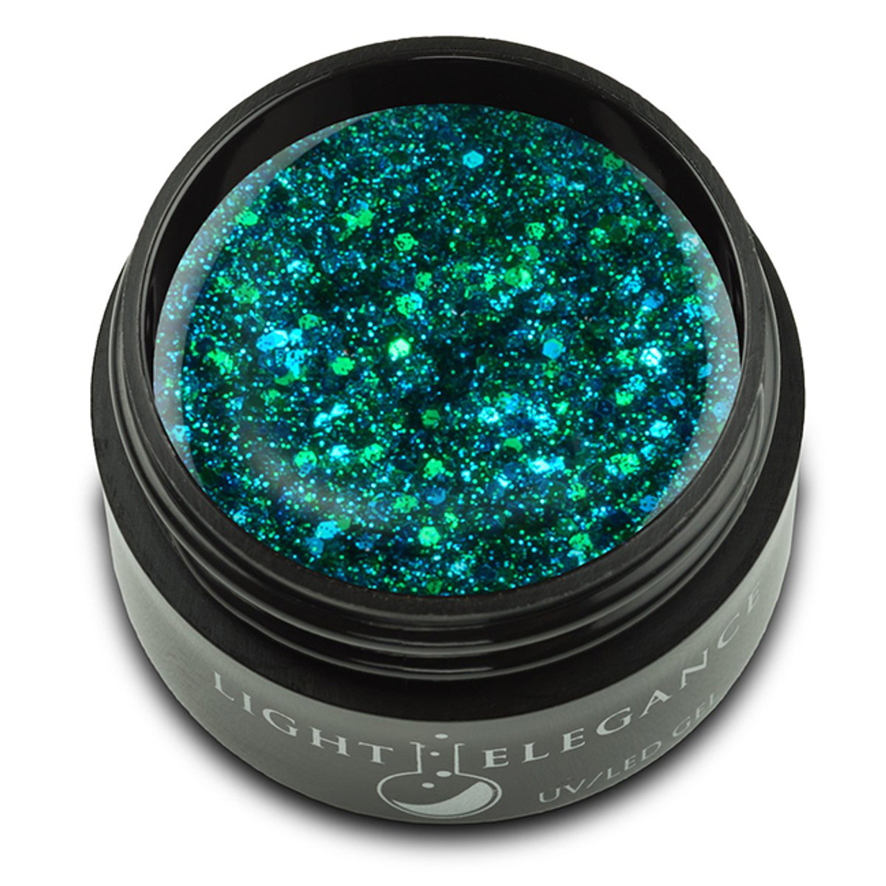 LE Light Elegance UV/LED Glitter Gel Gaudy but Gorgeous - .575 Oz (17 mL)