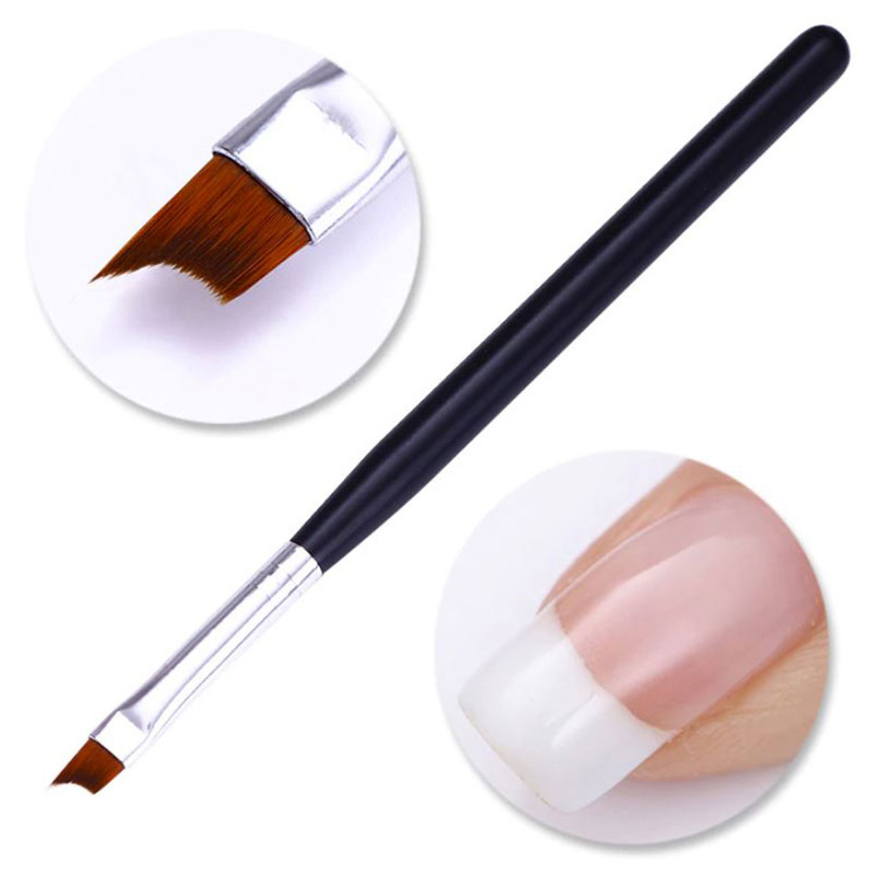 NDi beauty French Tip Brush Quarter Moon Shape