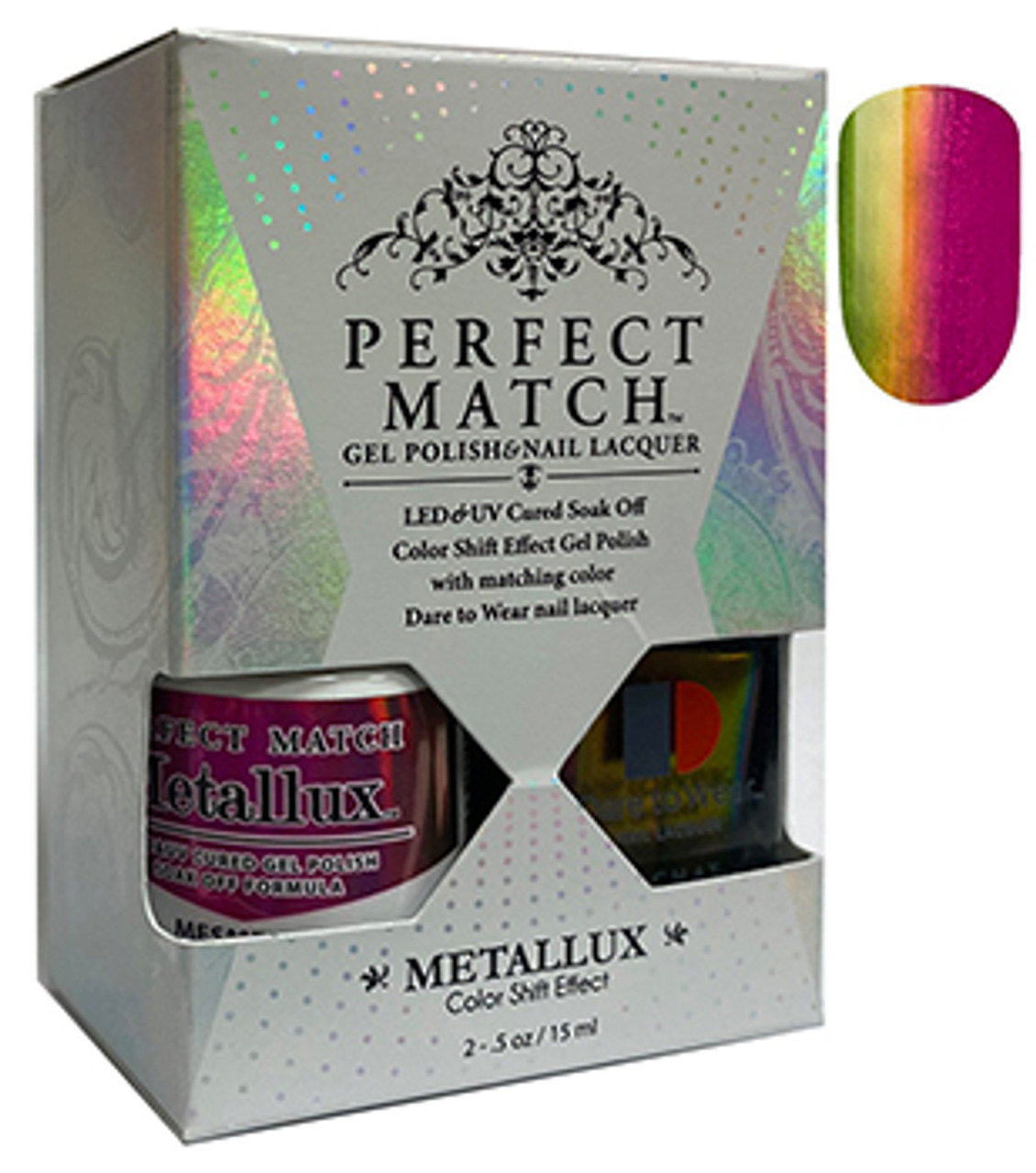 LeChat Perfect Match Metalux Gel Polish + Nail Lacquer Mesmerize - 5oz