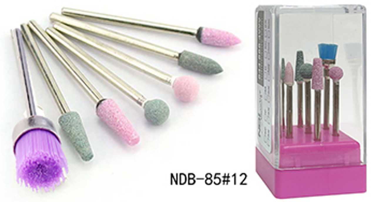 NDi beauty Diamond Carbide Bit Set 7 PCS - 3/32 Shank - NDB85-12