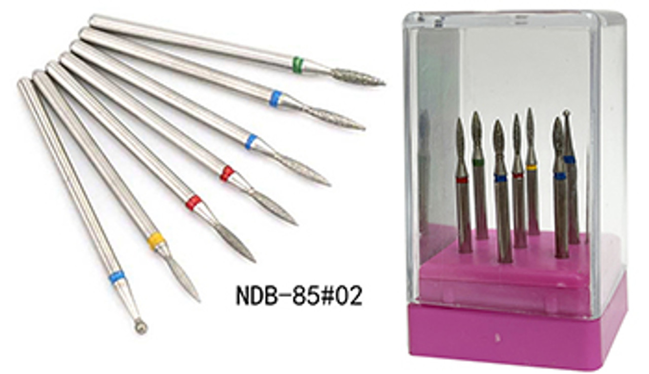NDi beauty Diamond Carbide Bit Set 7 PCS - 3/32 Shank - NDB85-02