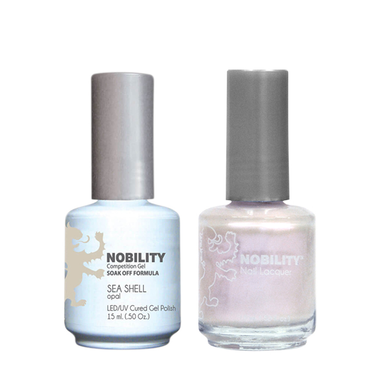 LeChat Nobility Gel Polish & Nail Lacquer Duo Set Sea Shell - .5 oz / 15 ml