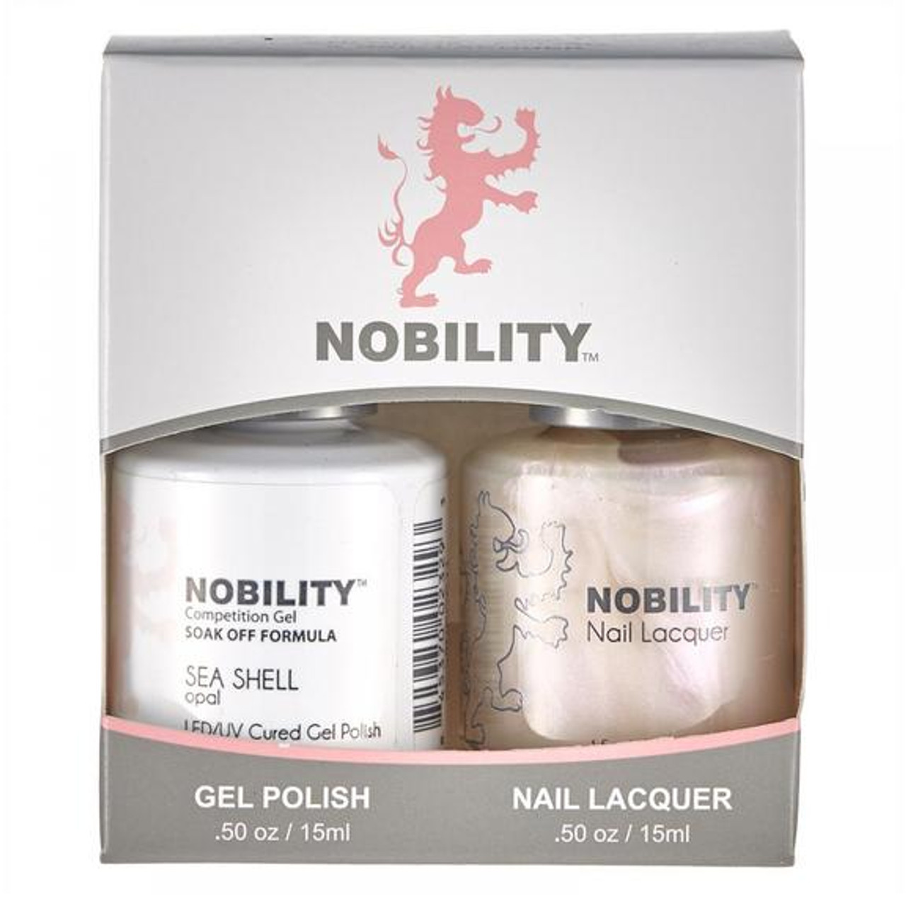 LeChat Nobility Gel Polish & Nail Lacquer Duo Set Sea Shell - .5 oz / 15 ml