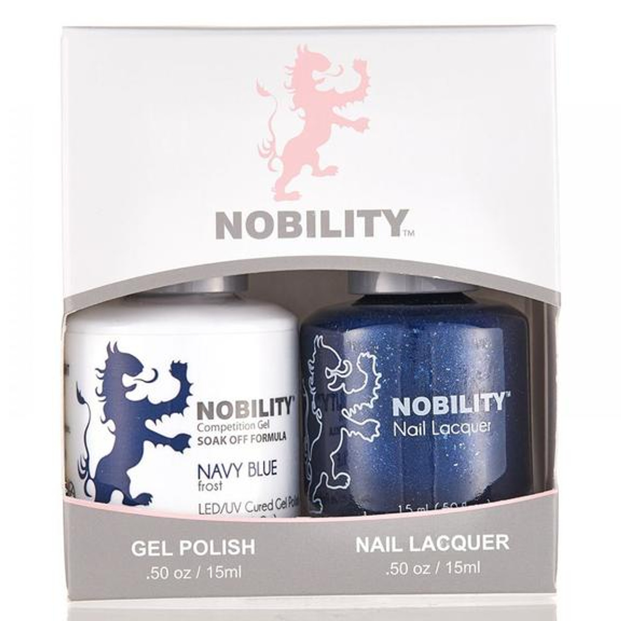 LeChat Nobility Gel Polish & Nail Lacquer Duo Set Navy Blue - .5 oz / 15 ml