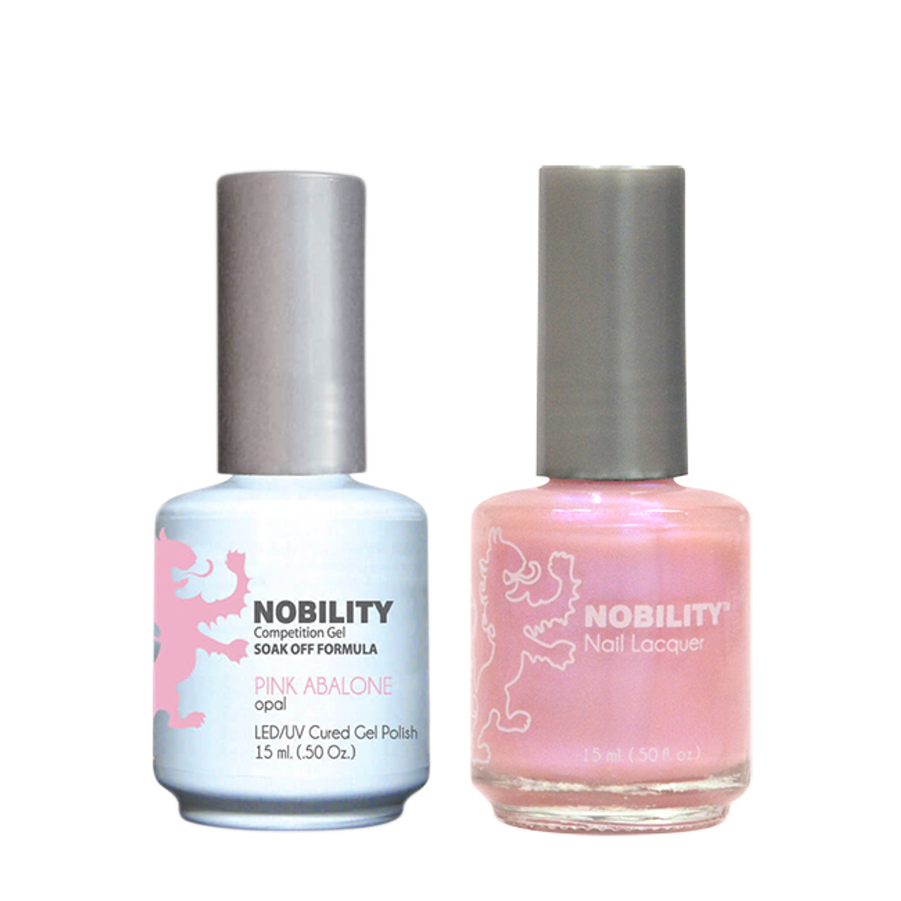 LeChat Nobility Gel Polish & Nail Lacquer Duo Set Pink Abalone - .5 oz / 15 ml