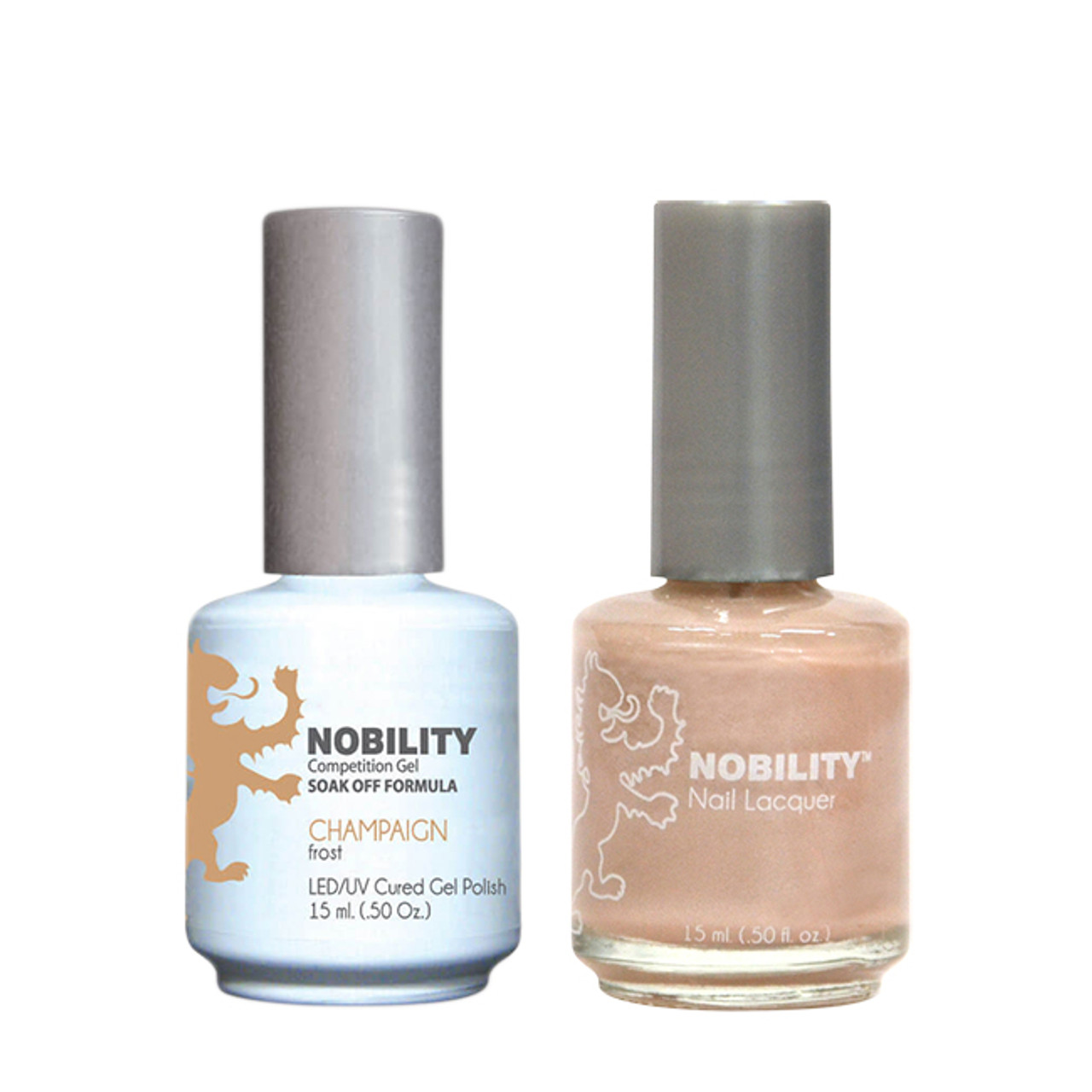 LeChat Nobility Gel Polish & Nail Lacquer Duo Set Champaign - .5 oz / 15 ml