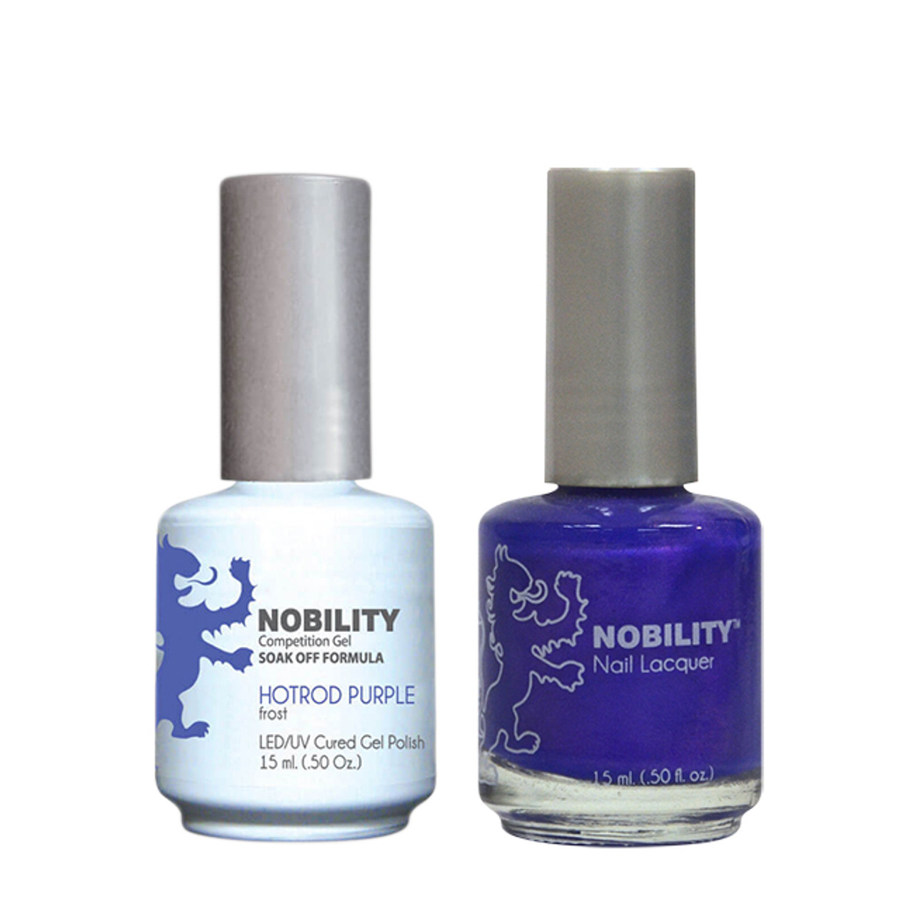 LeChat Nobility Gel Polish & Nail Lacquer Duo Set Hotrod Purple - .5 oz / 15 ml