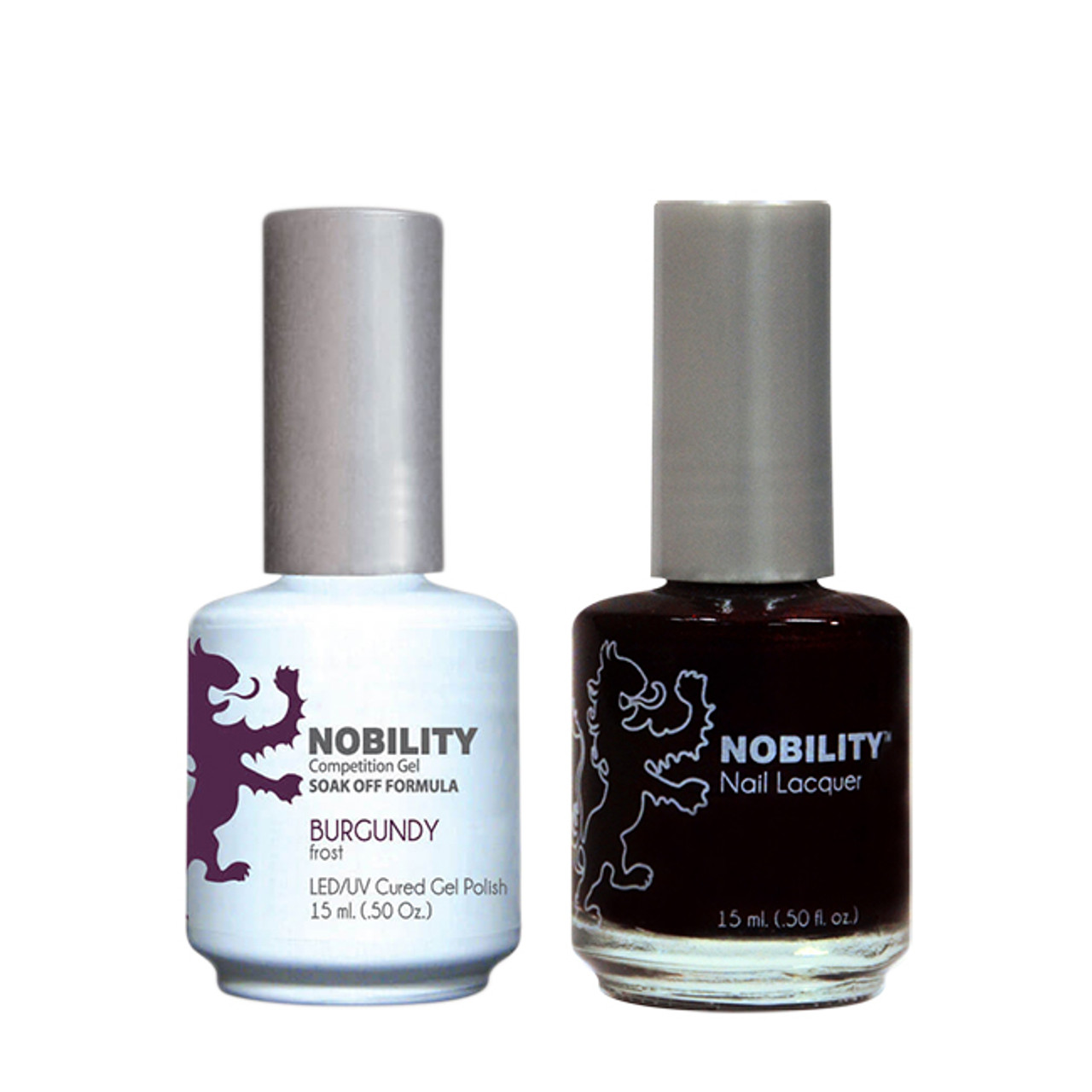 LeChat Nobility Gel Polish & Nail Lacquer Duo Set Burgundy - .5 oz / 15 ml