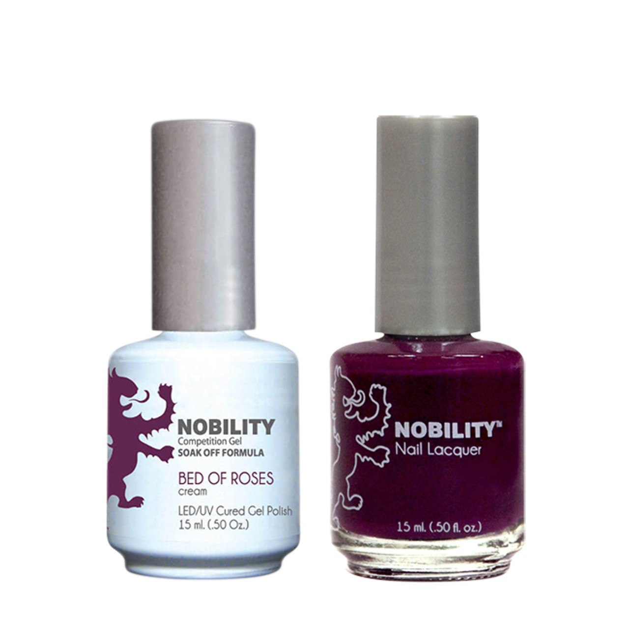 LeChat Nobility Gel Polish & Nail Lacquer Duo Set Bed of Roses - .5 oz / 15 ml