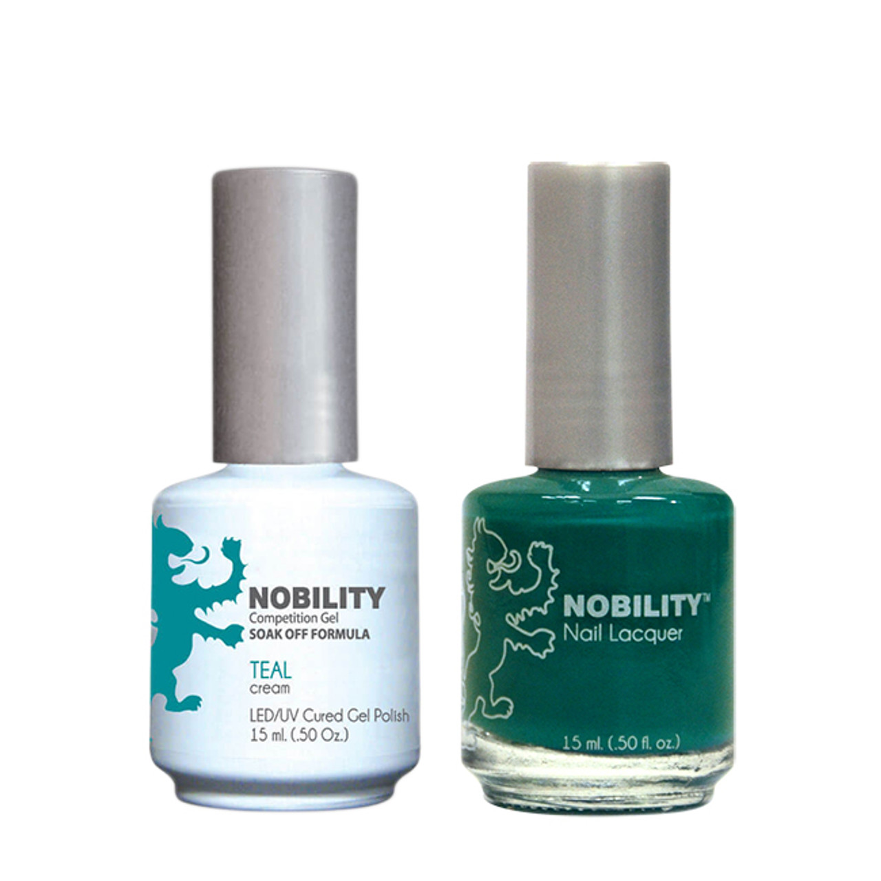 LeChat Nobility Gel Polish & Nail Lacquer Duo Set Teal - .5 oz / 15 ml