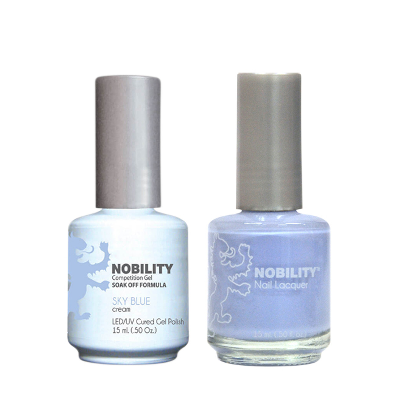 LeChat Nobility Gel Polish & Nail Lacquer Duo Set Sky Blue - .5 oz / 15 ml
