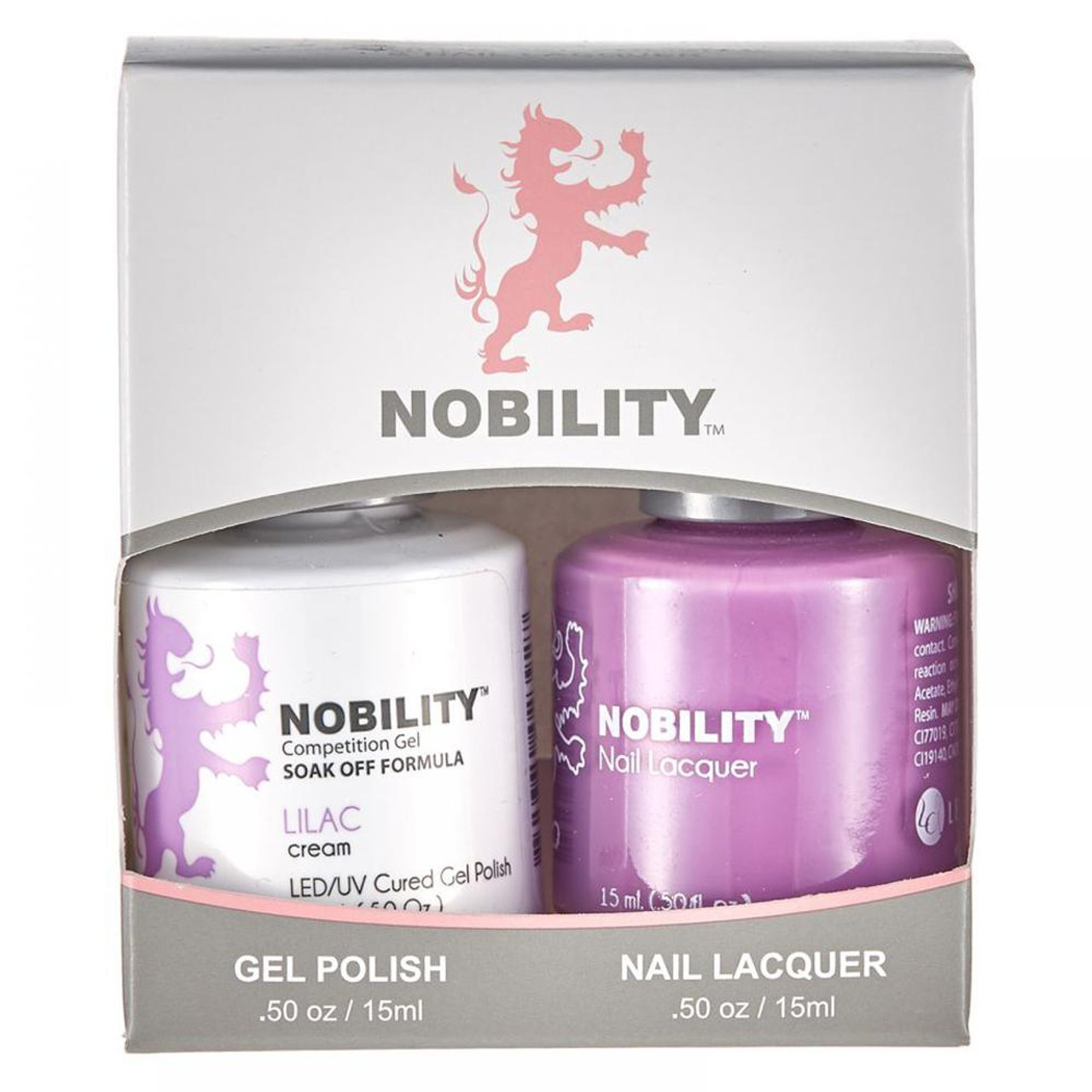 LeChat Nobility Gel Polish & Nail Lacquer Duo Set Lilac - .5 oz / 15 ml