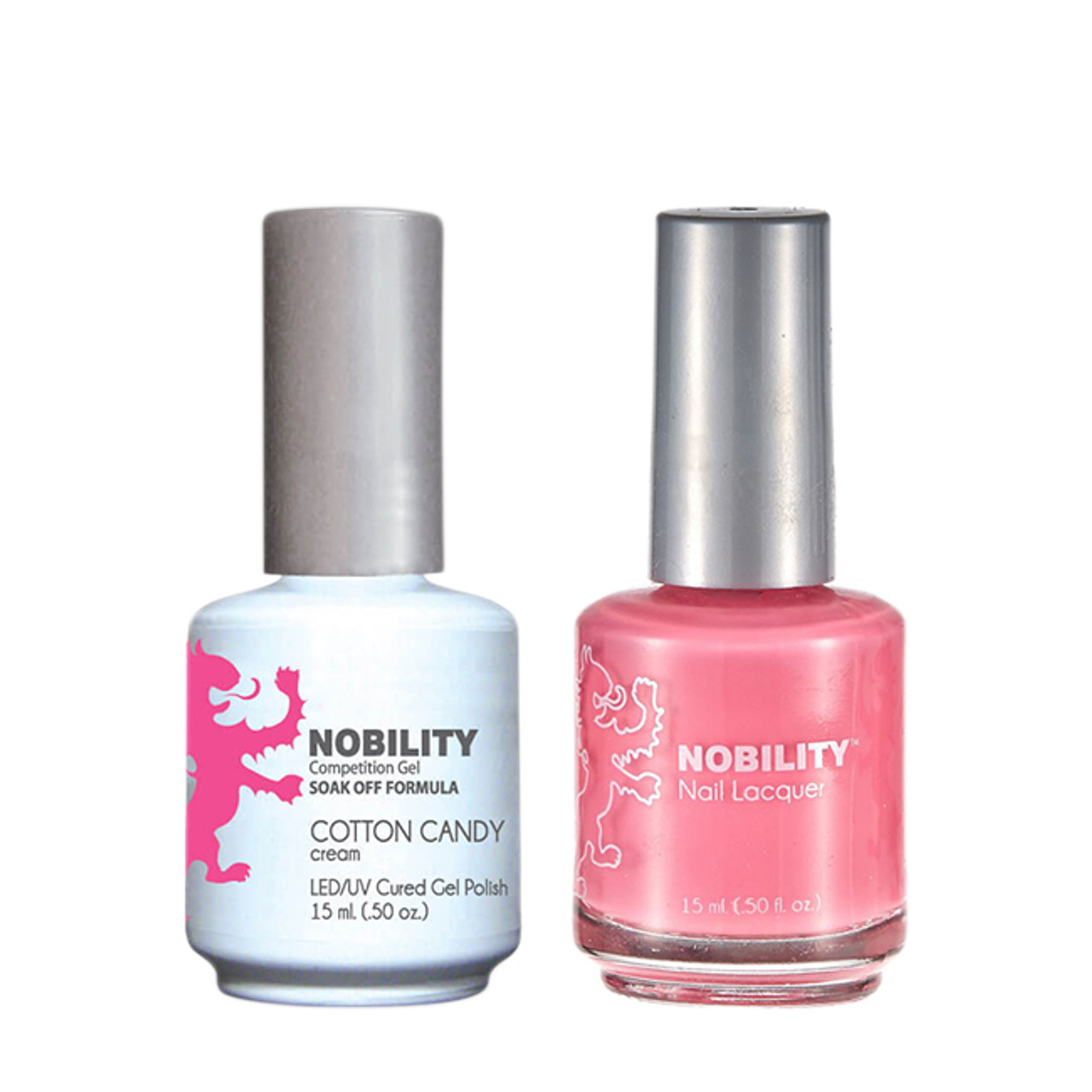 LeChat Nobility Gel Polish & Nail Lacquer Duo Set Cotton Candy - .5 oz / 15 ml
