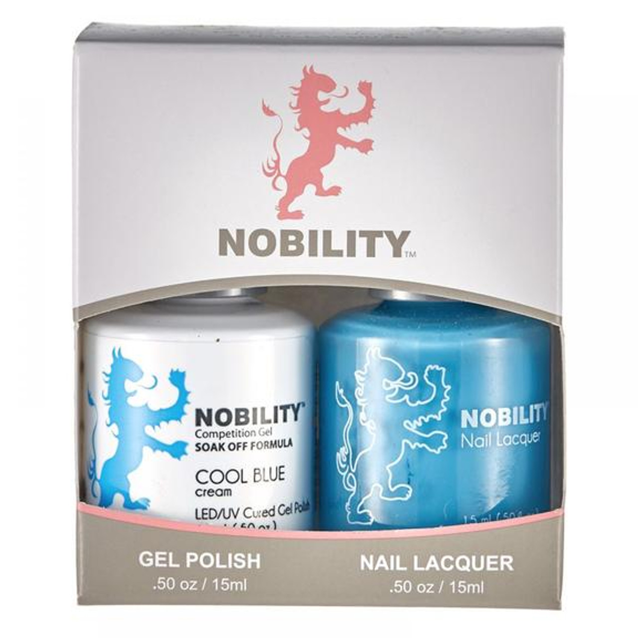 LeChat Nobility Gel Polish & Nail Lacquer Duo Set Cool Blue - .5 oz / 15 ml