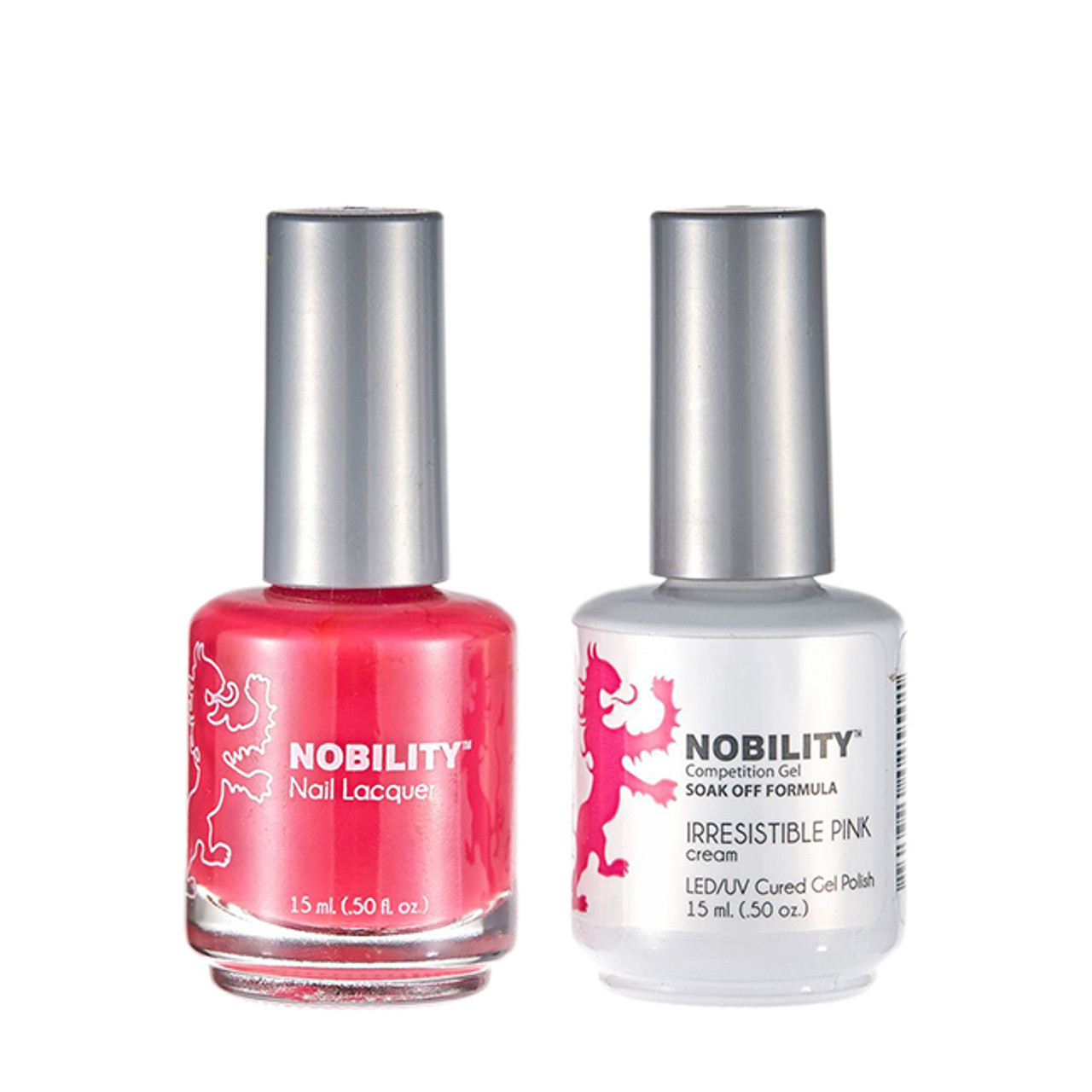 LeChat Nobility Gel Polish & Nail Lacquer Duo Set Irresistible Pink - .5 oz / 15 ml