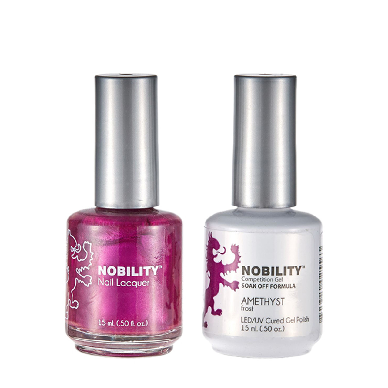 LeChat Nobility Gel Polish & Nail Lacquer Duo Set Amethyst - .5 oz / 15 ml