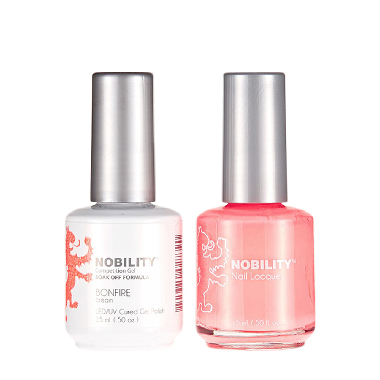 LeChat Nobility Gel Polish & Nail Lacquer Duo Set Bonfire - .5 oz / 15 ml