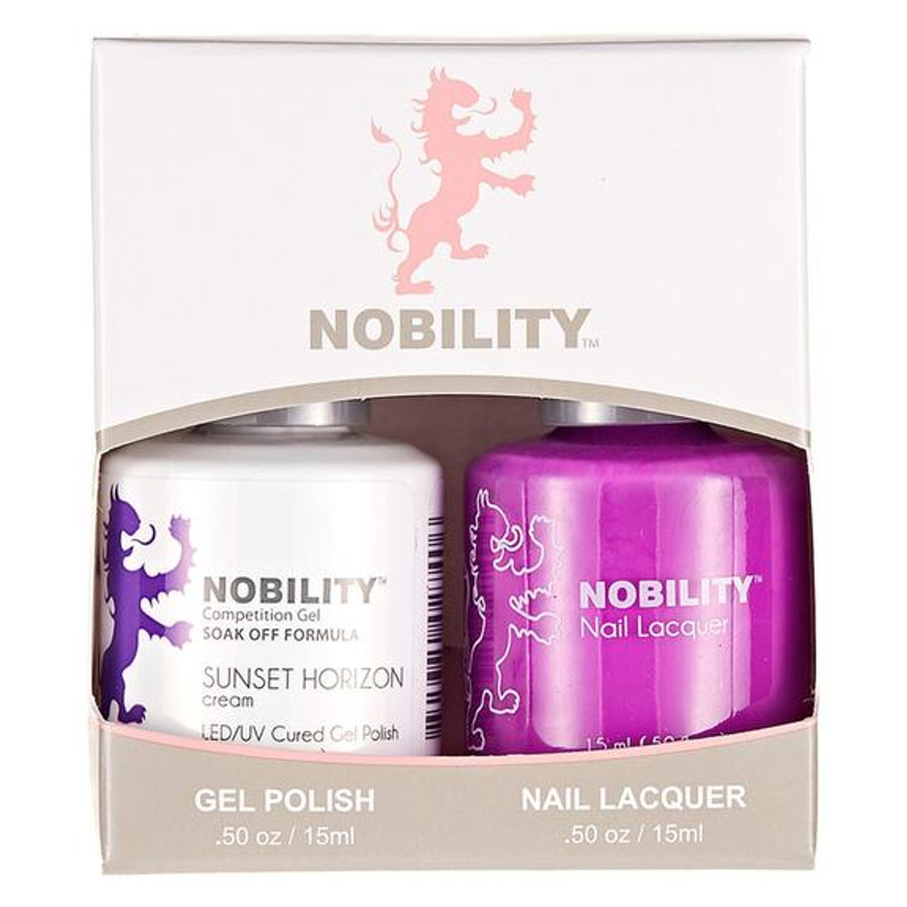 LeChat Nobility Gel Polish & Nail Lacquer Duo Set Sunset Horizon - .5 oz / 15 ml