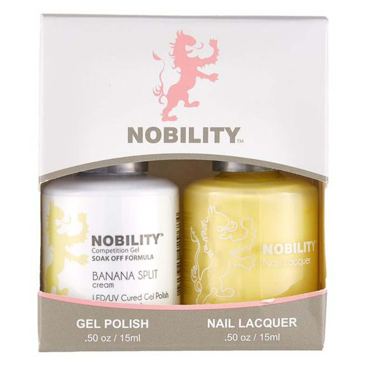 LeChat Nobility Gel Polish & Nail Lacquer Duo Set Banana Split - .5 oz / 15 ml