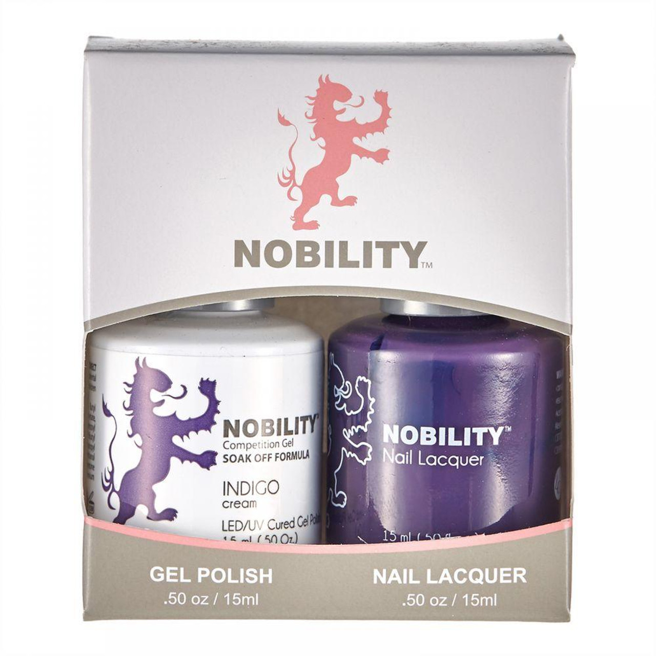 LeChat Nobility Gel Polish & Nail Lacquer Duo Set Indigo - .5 oz / 15 ml