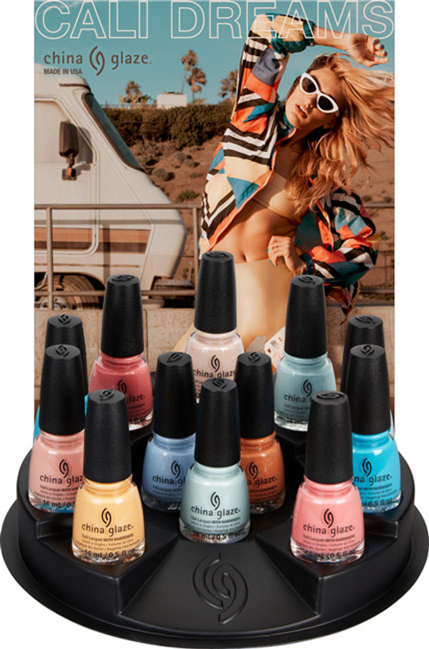 China Glaze Nail Polish Cali Dreams Spring 2021 Collection - 12 Piece***No Display