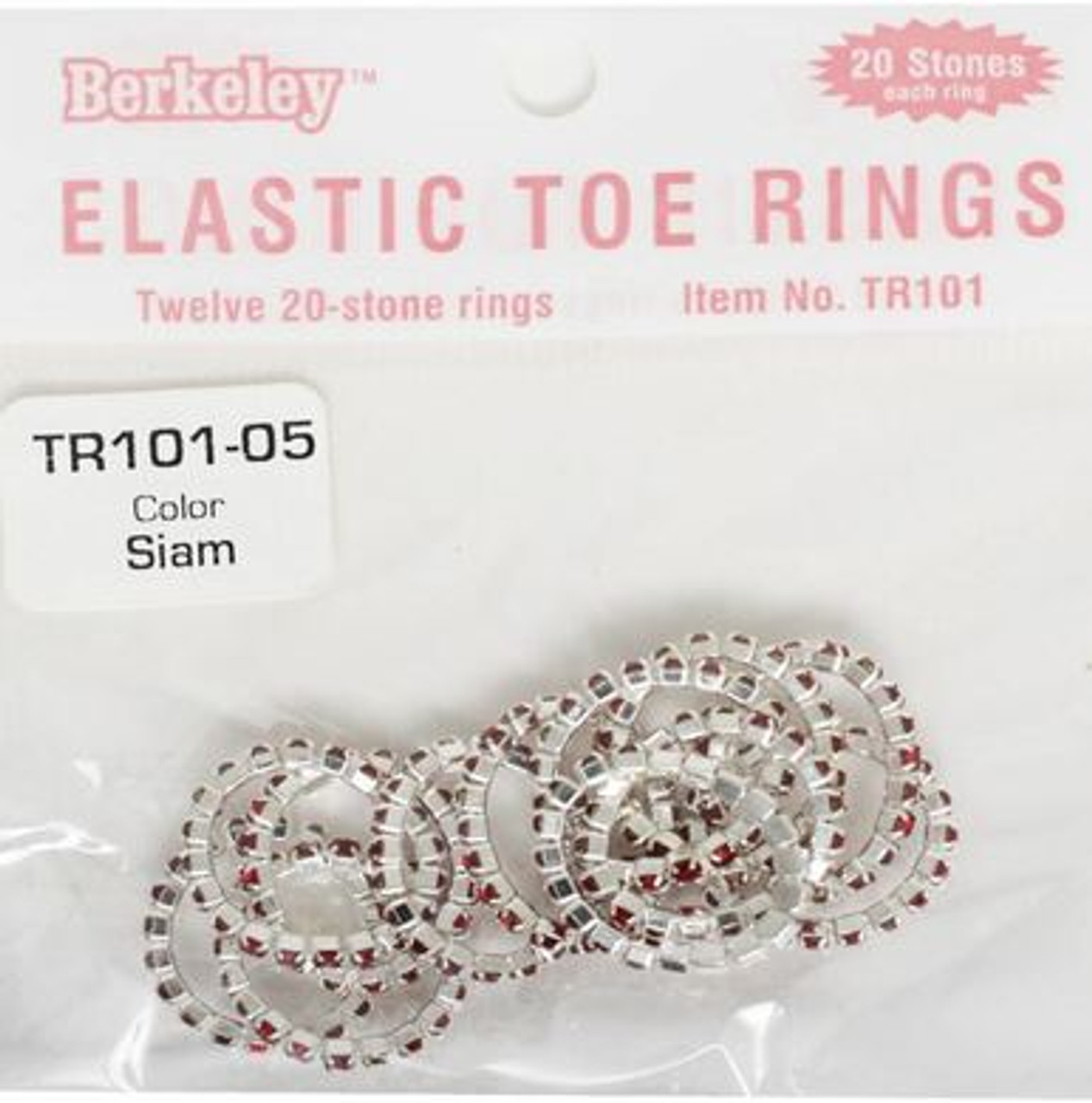 Berkeley Elastic Toe Ring Siam {bag of 12 rings}