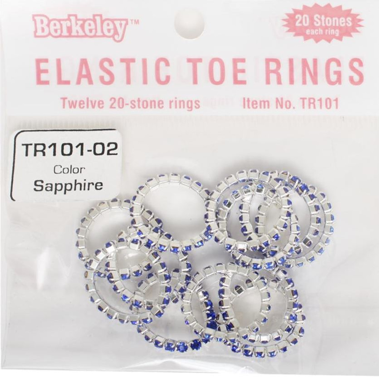 Berkeley Elastic Toe Ring Sapphire {bag of 12 rings}