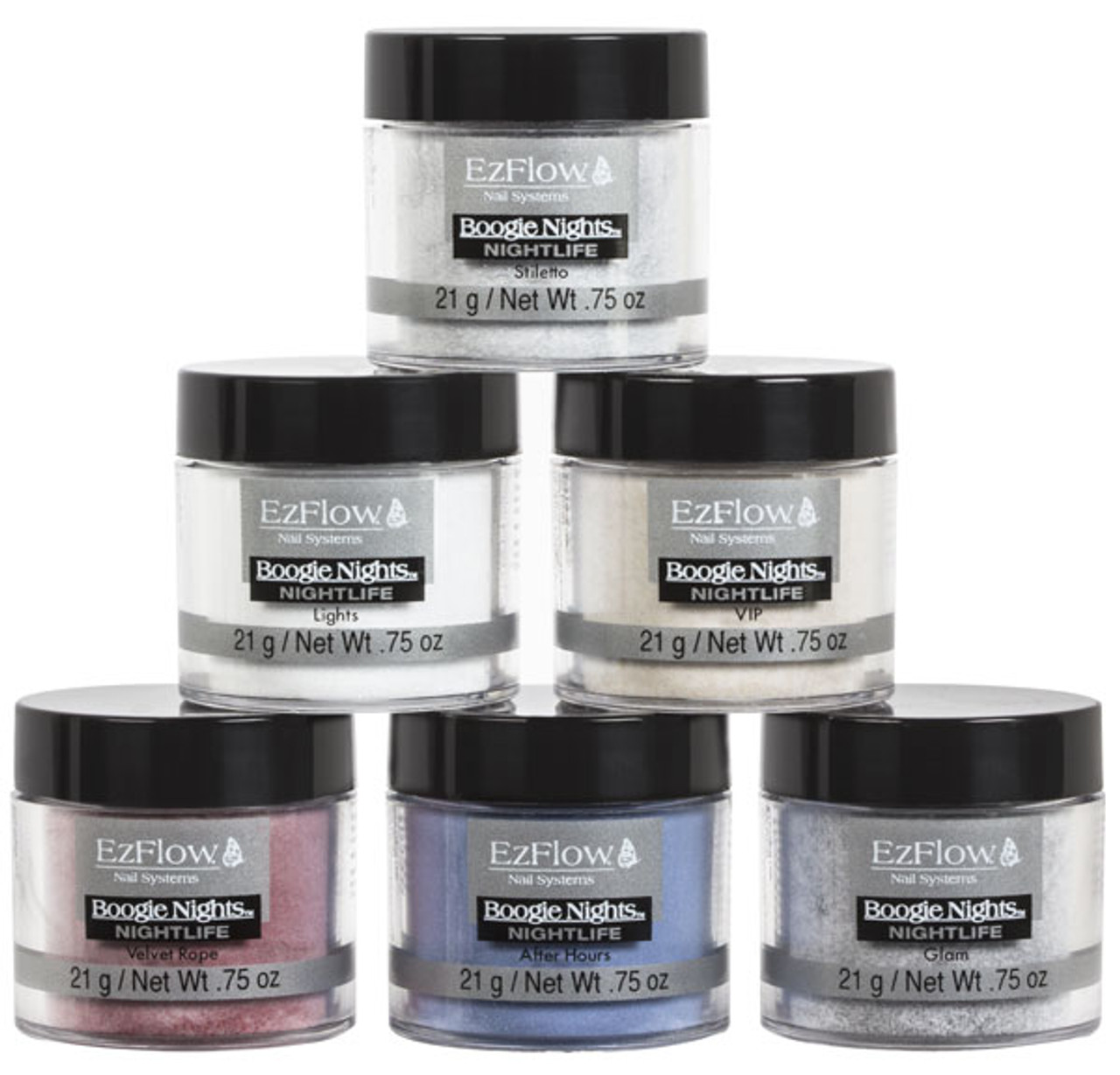 EzFlow Boogie Nights Glitter Acrylic Powder - 21g / .075 oz