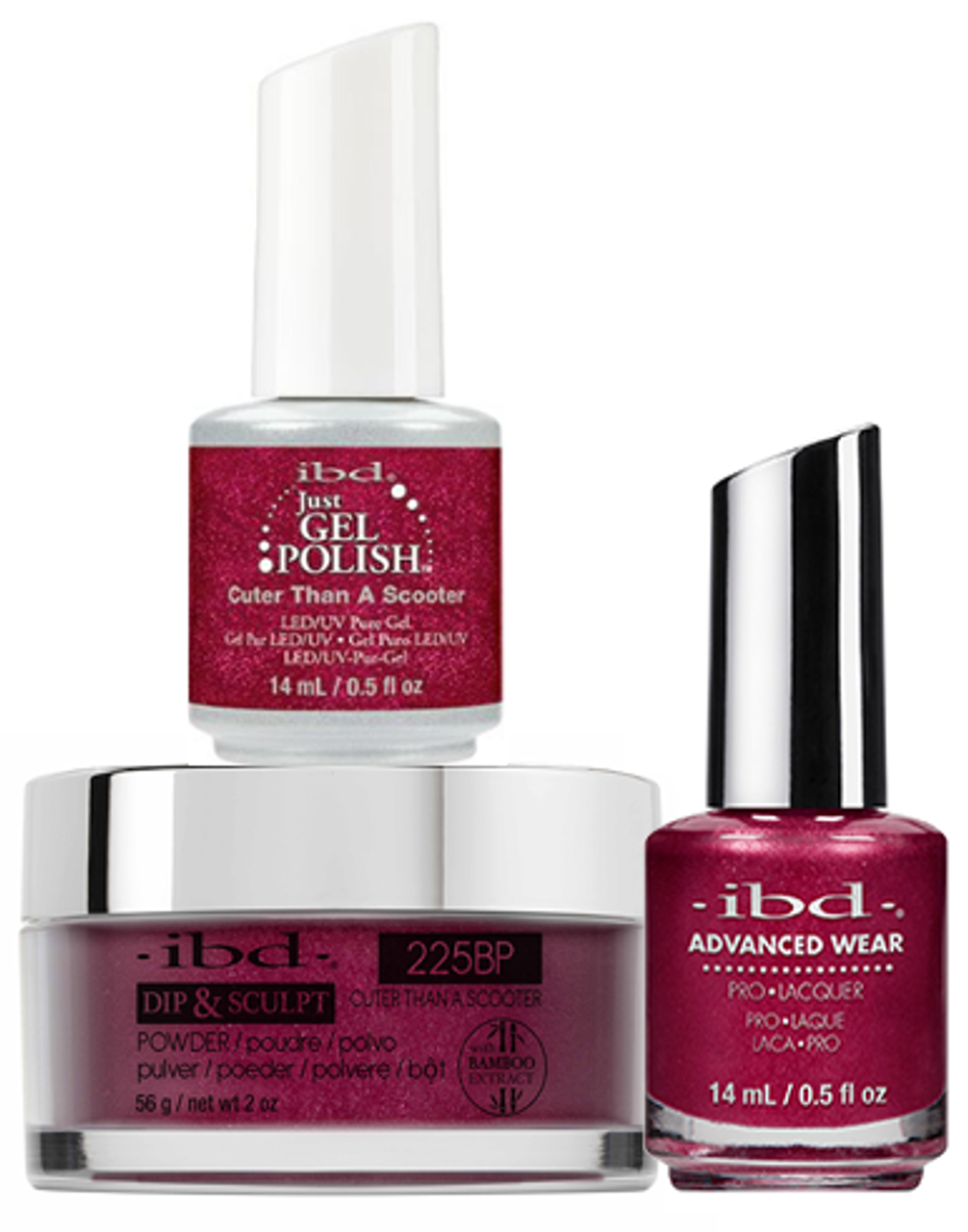 ibd Gel & Dip & Lacquer Trio Set Cuter than Scooter