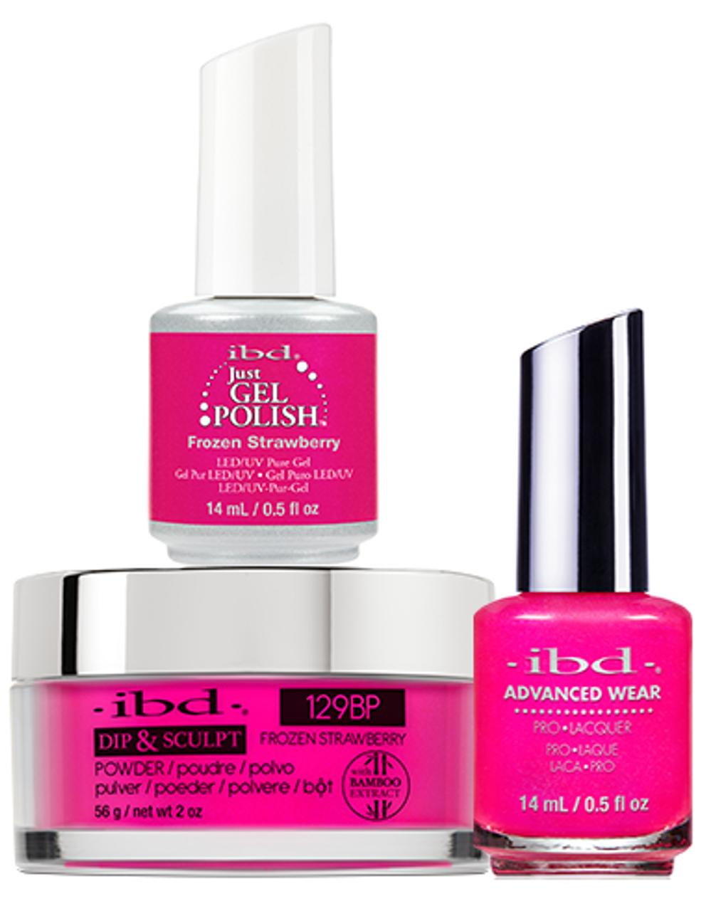 ibd Gel & Dip & Lacquer Trio Set Frozen Strawberry