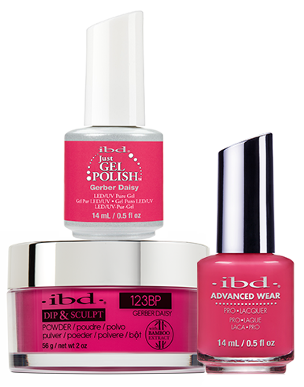 ibd Gel & Dip & Lacquer Trio Set Gerber Daisy