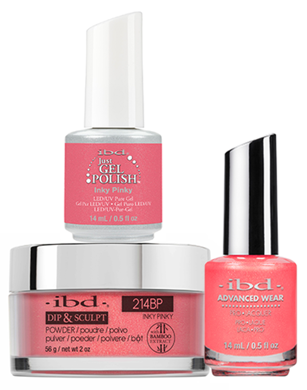 ibd Gel & Dip & Lacquer Trio Set Inky Pinky