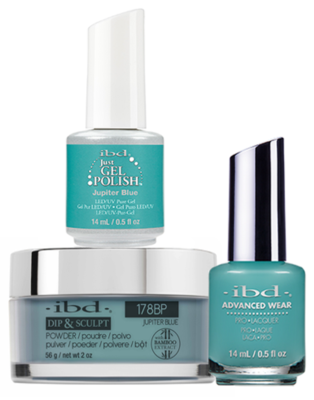 ibd Gel & Dip & Lacquer Trio Set Jupiter Blue