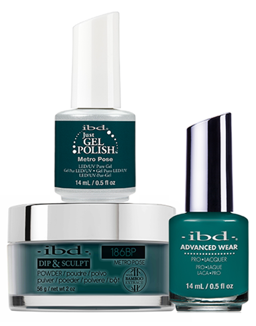 ibd Gel & Dip & Lacquer Trio Set Metro Pose