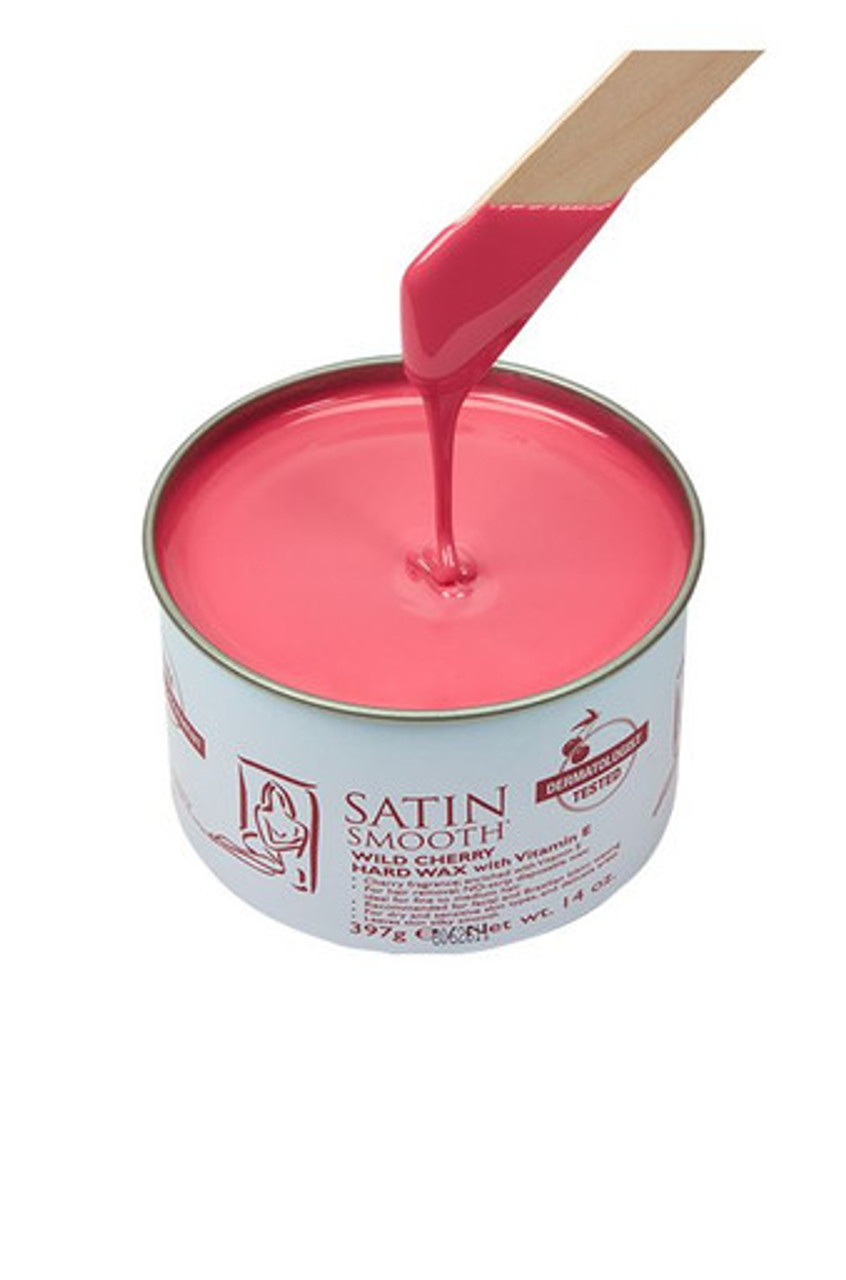 Satin Smooth Wild Cherry HARD WAX with Vitamin E - 14oz