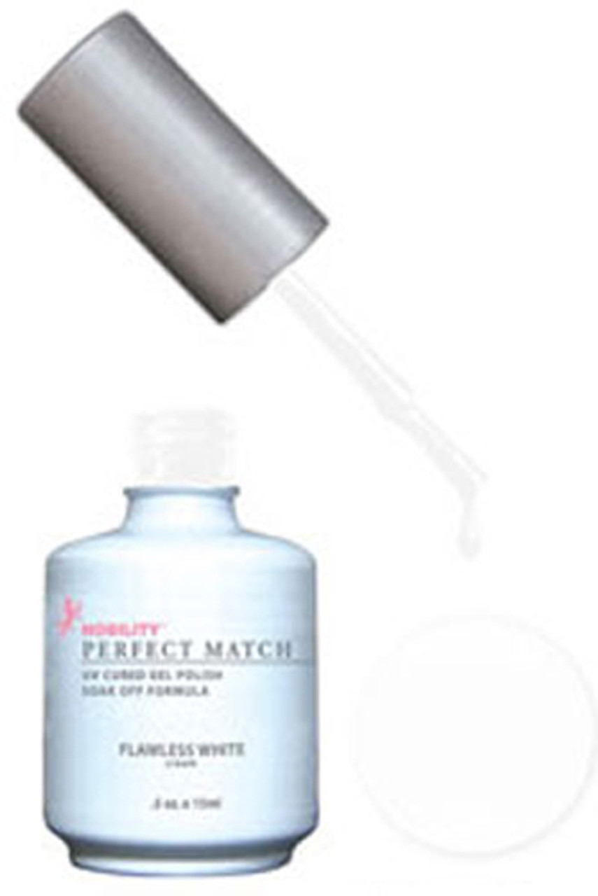 LeChat Perfect Match Gel Polish & Nail Lacque Flawless White - .5oz