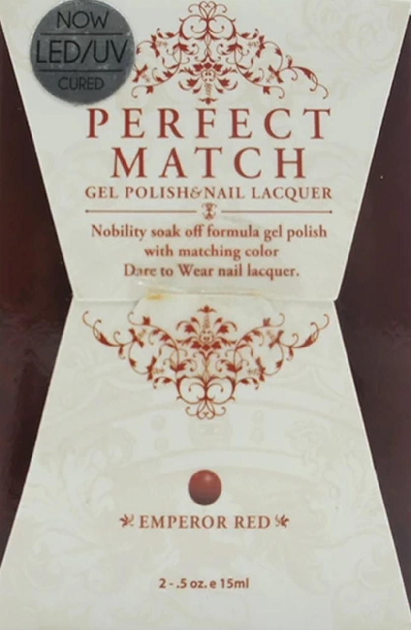 LeChat Perfect Match Gel Polish & Nail Lacquer Emperor Red - .5oz