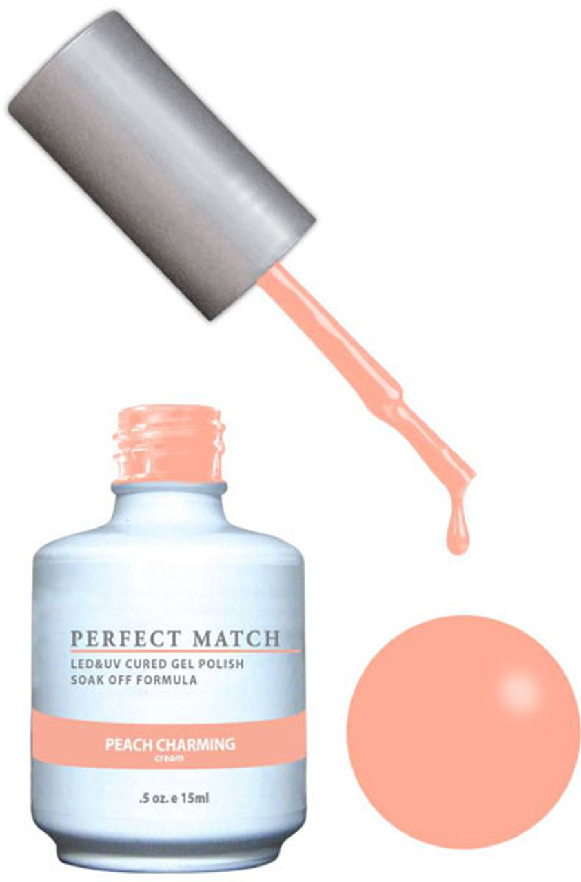 LeChat Perfect Match Gel Polish & Nail Lacquer Peach Charming - .5oz