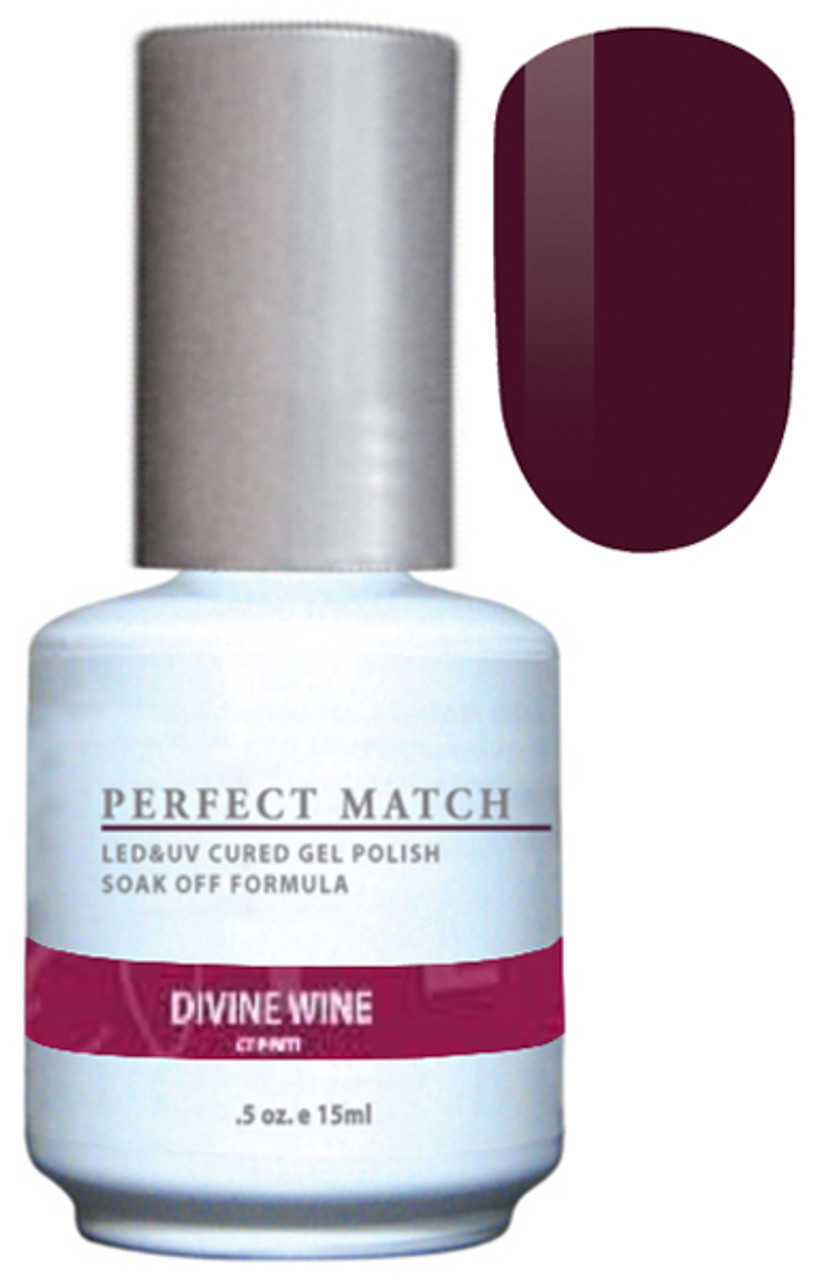 LeChat Perfect Match Gel Polish & Nail Lacque Divine Wine - .5oz
