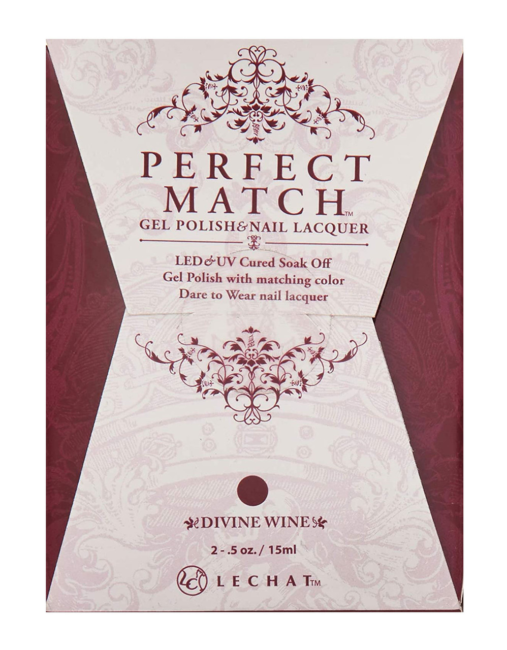 LeChat Perfect Match Gel Polish & Nail Lacque Divine Wine - .5oz